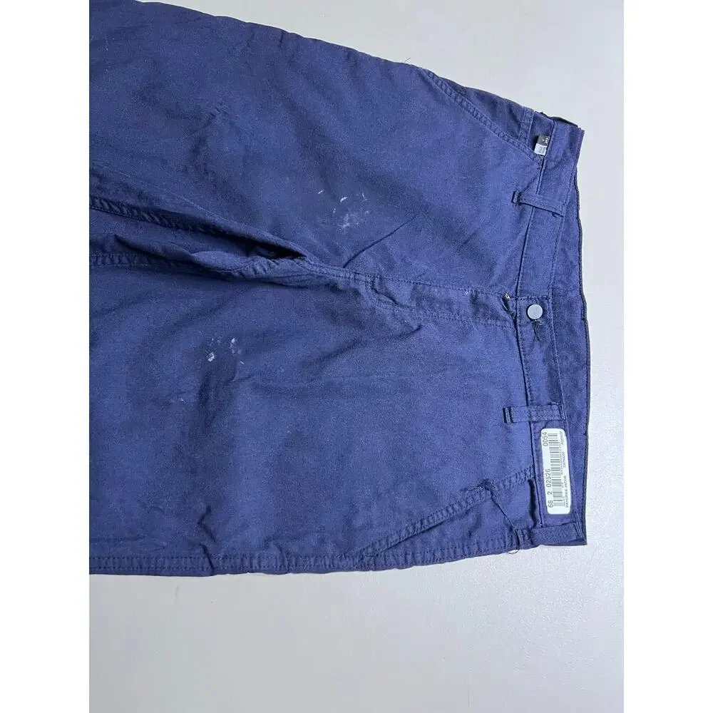Carhartt FR Blue Men 36x32 Work Pants Y2K utility Retro distress casual outdoors